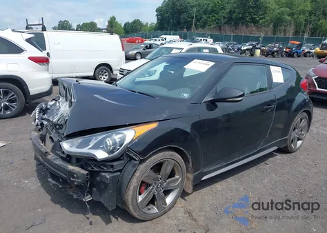 2015 Hyundai Veloster Turbo из США, поврежденный, VIN KMHTC6AE5FU228381